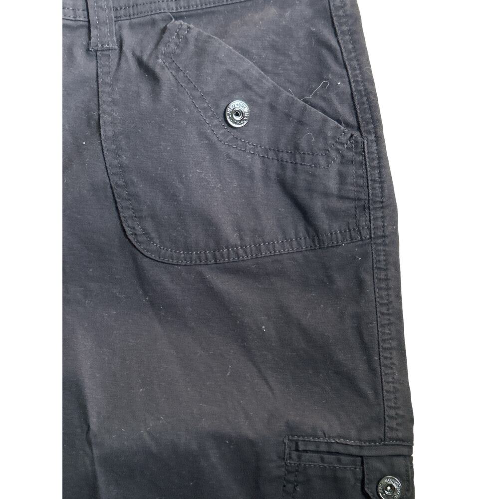 Jones New York Black Ladies Cargo Type Pants Elastic Tie Legs Size 12 Super Cute - Picture 5 of 7